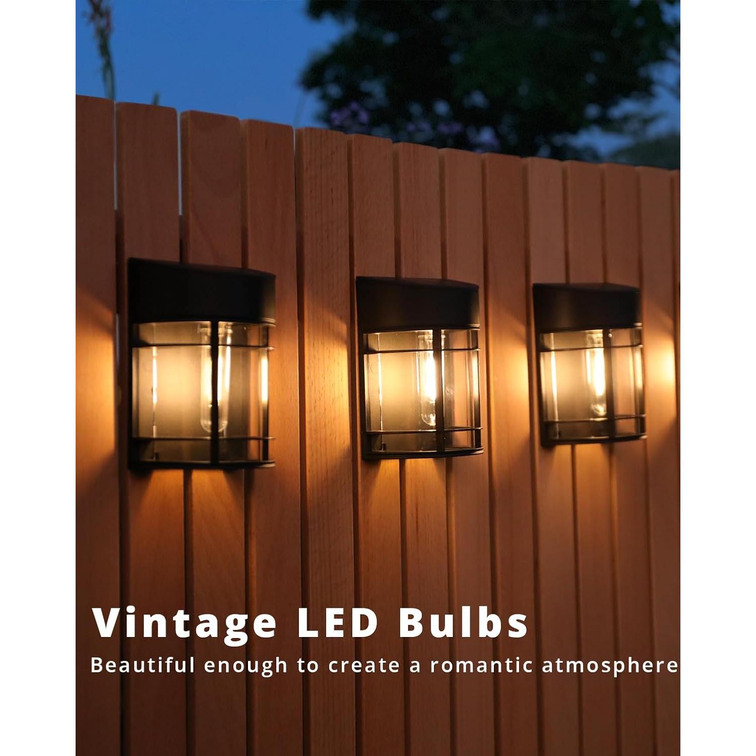 Luces Solares para Cercas DOESLAG Paquete de 12 Impermeables