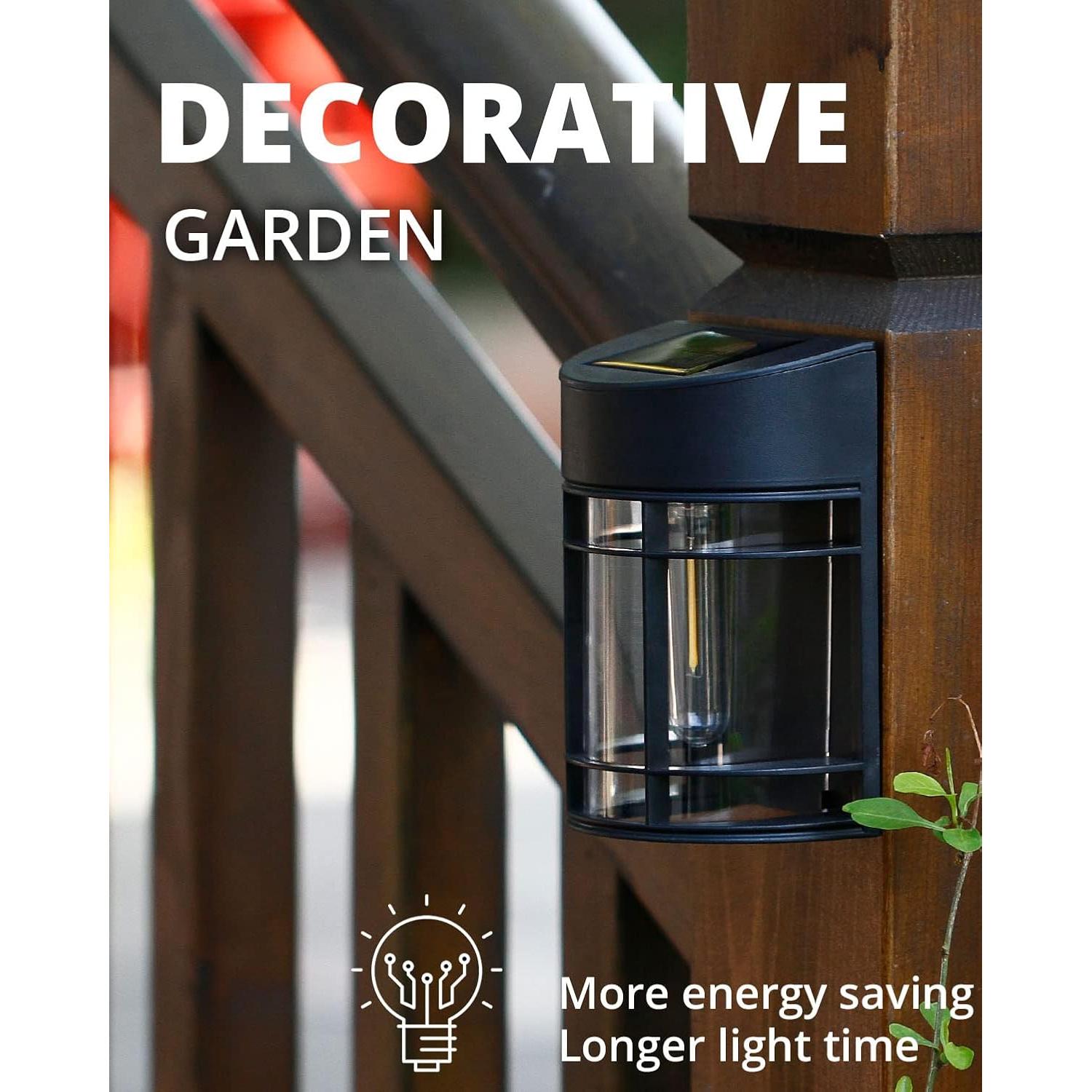 Luces Solares para Cercas DOESLAG Paquete de 12 Impermeables