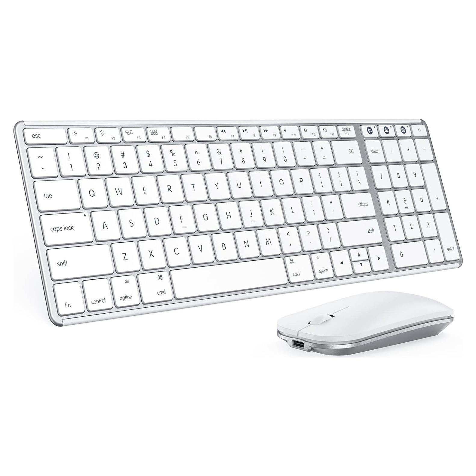 Teclado y Ratón Bluetooth seenda SKM64-2 Inalámbricos Mac