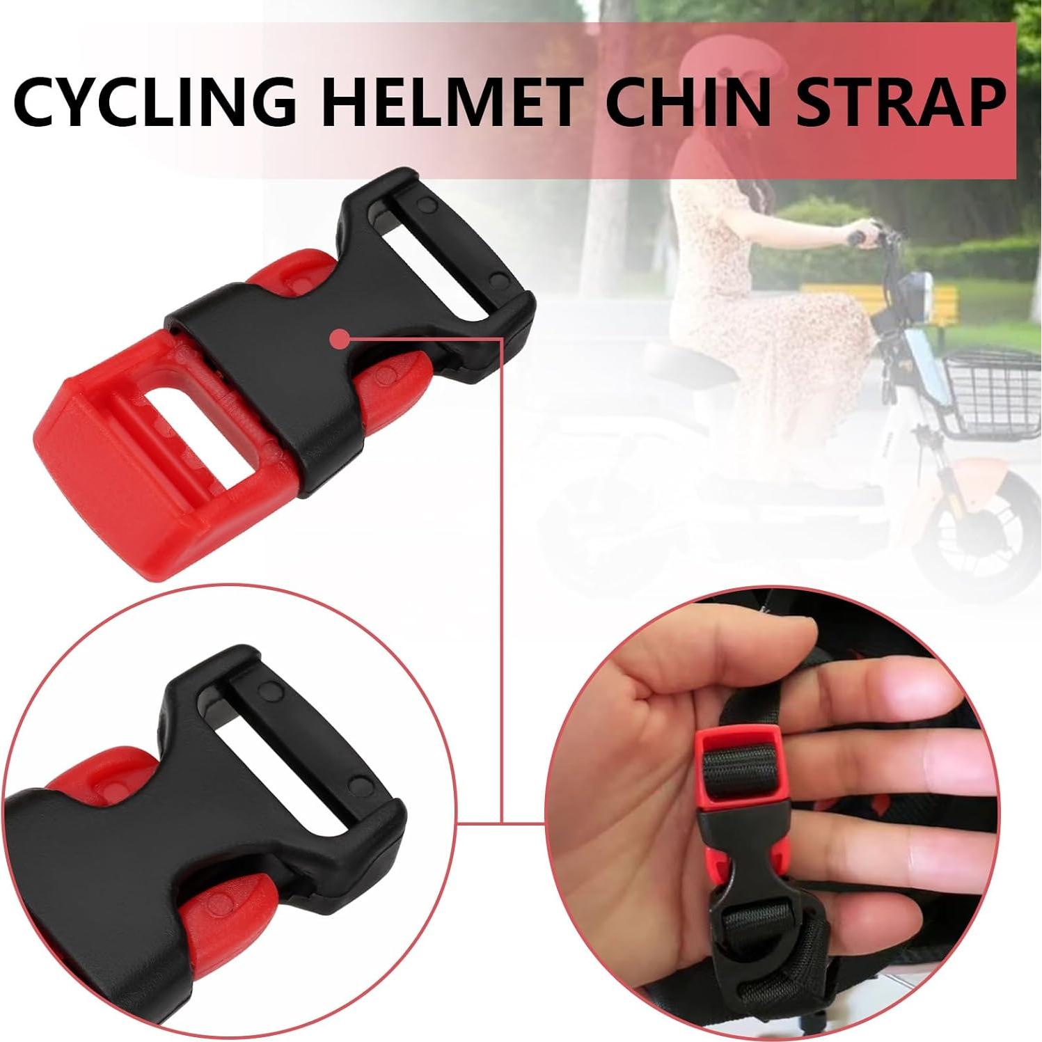 Clip de Barbilla para Casco OTOTEC 2 Pcs Negro Rojo