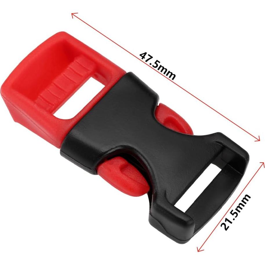 Clip de Barbilla para Casco OTOTEC 2 Pcs Negro Rojo