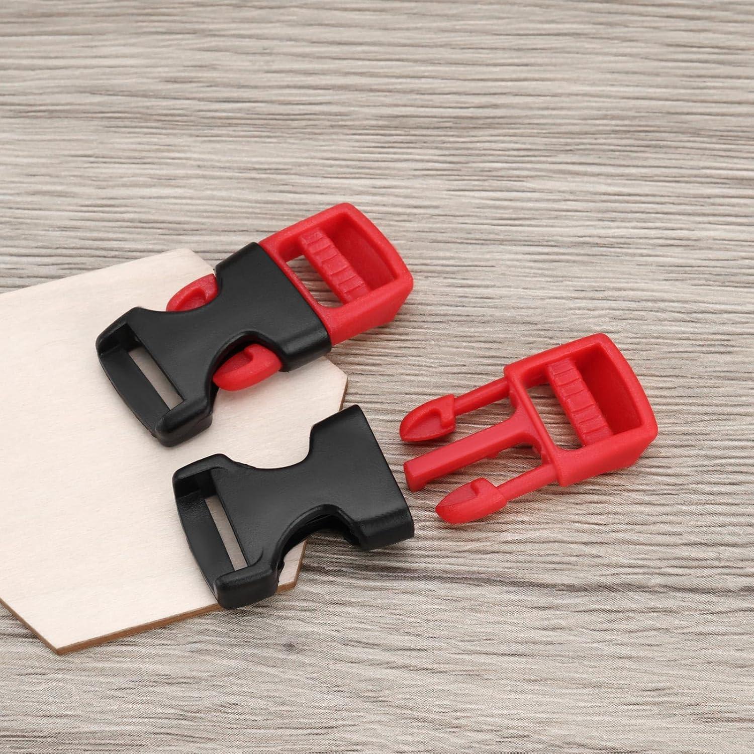 Clip de Barbilla para Casco OTOTEC 2 Pcs Negro Rojo