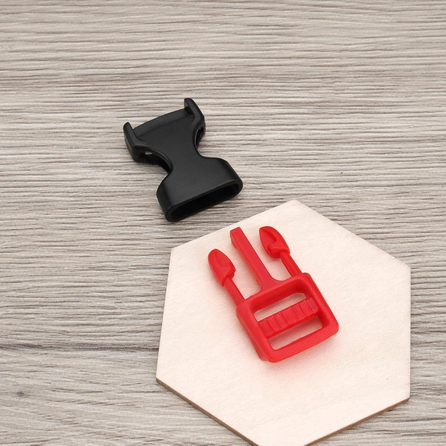 Clip de Barbilla para Casco OTOTEC 2 Pcs Negro Rojo