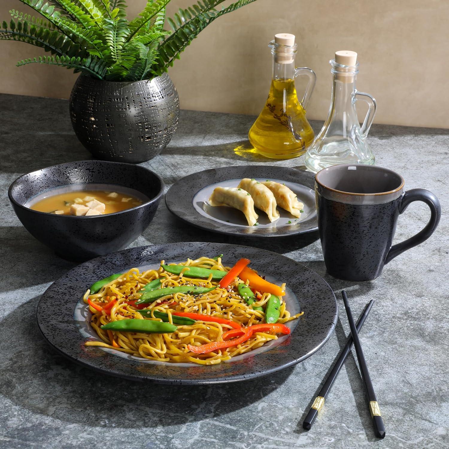 Juego de Vajilla Cerámica Gibson Dragonstone 16 Piezas