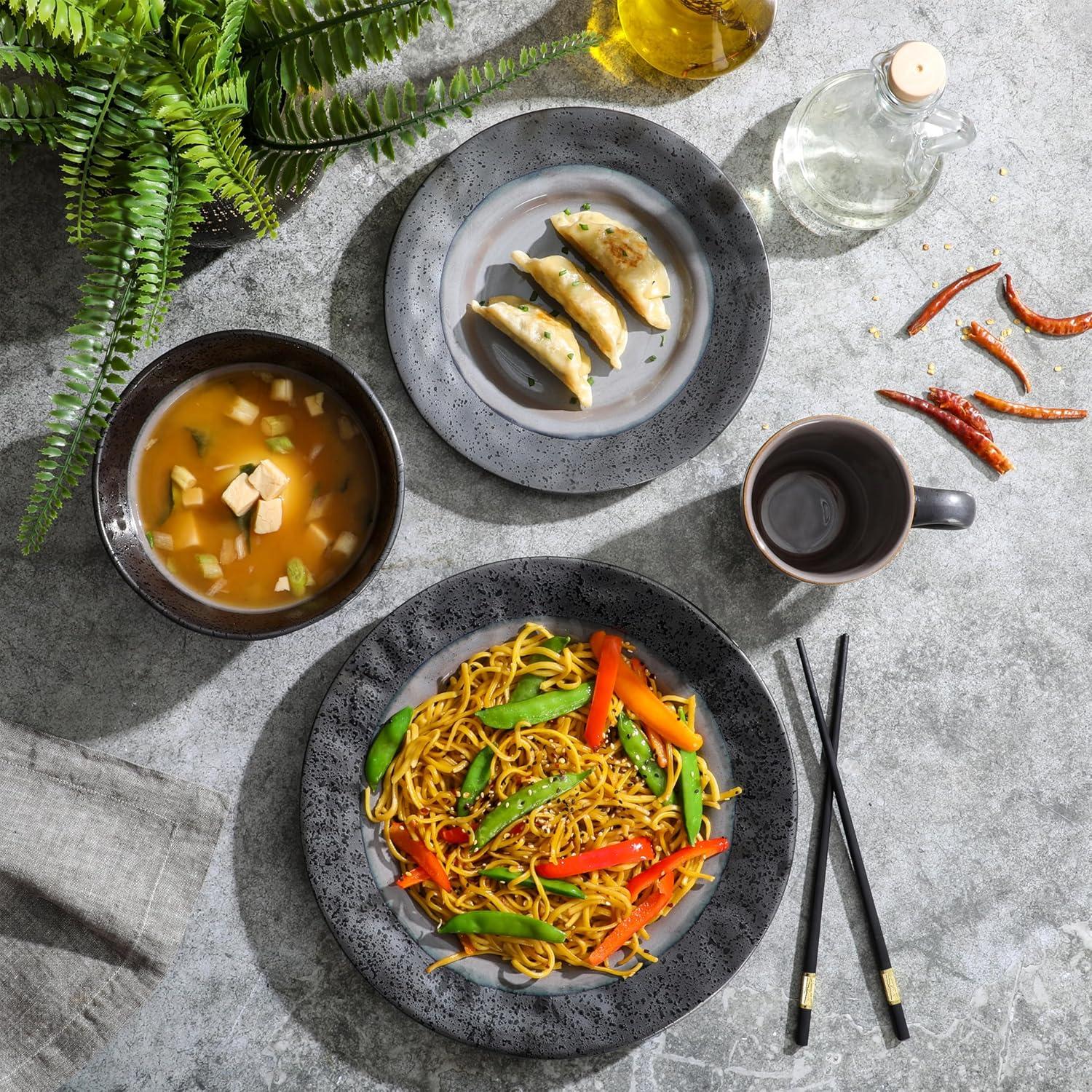 Juego de Vajilla Cerámica Gibson Dragonstone 16 Piezas