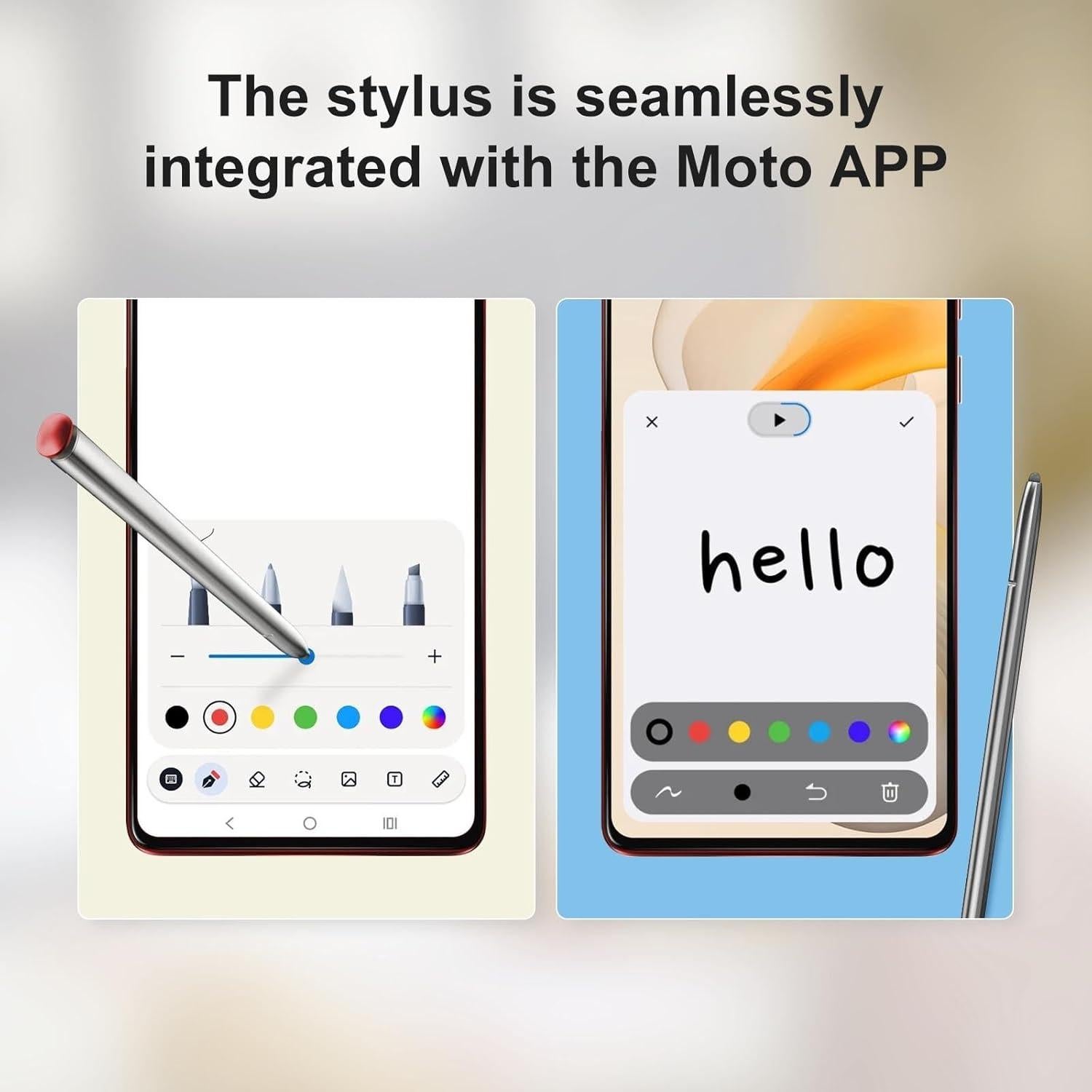 Bolígrafo Stylus Granarbol para Moto G Stylus 5G 2024 Rojo