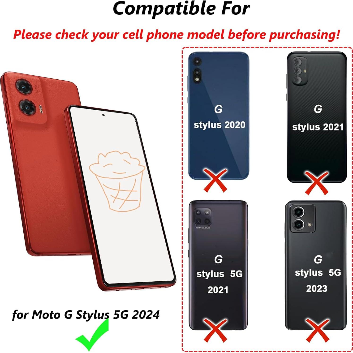 Pluma Stylus G 2024 para Moto G Stylus 5G - Ola Escarlata