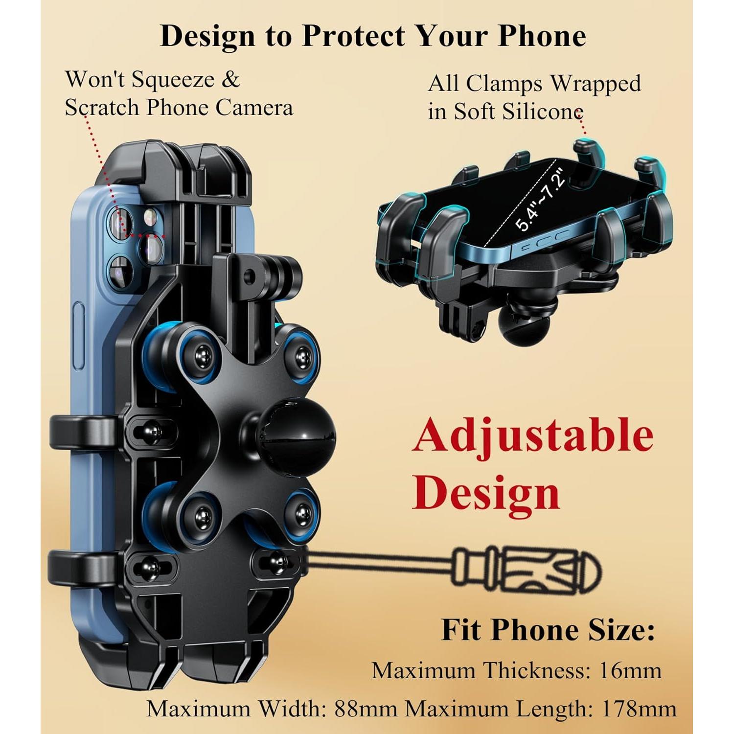 Soporte para Teléfono BRCOVAN Ajustable Antivibración