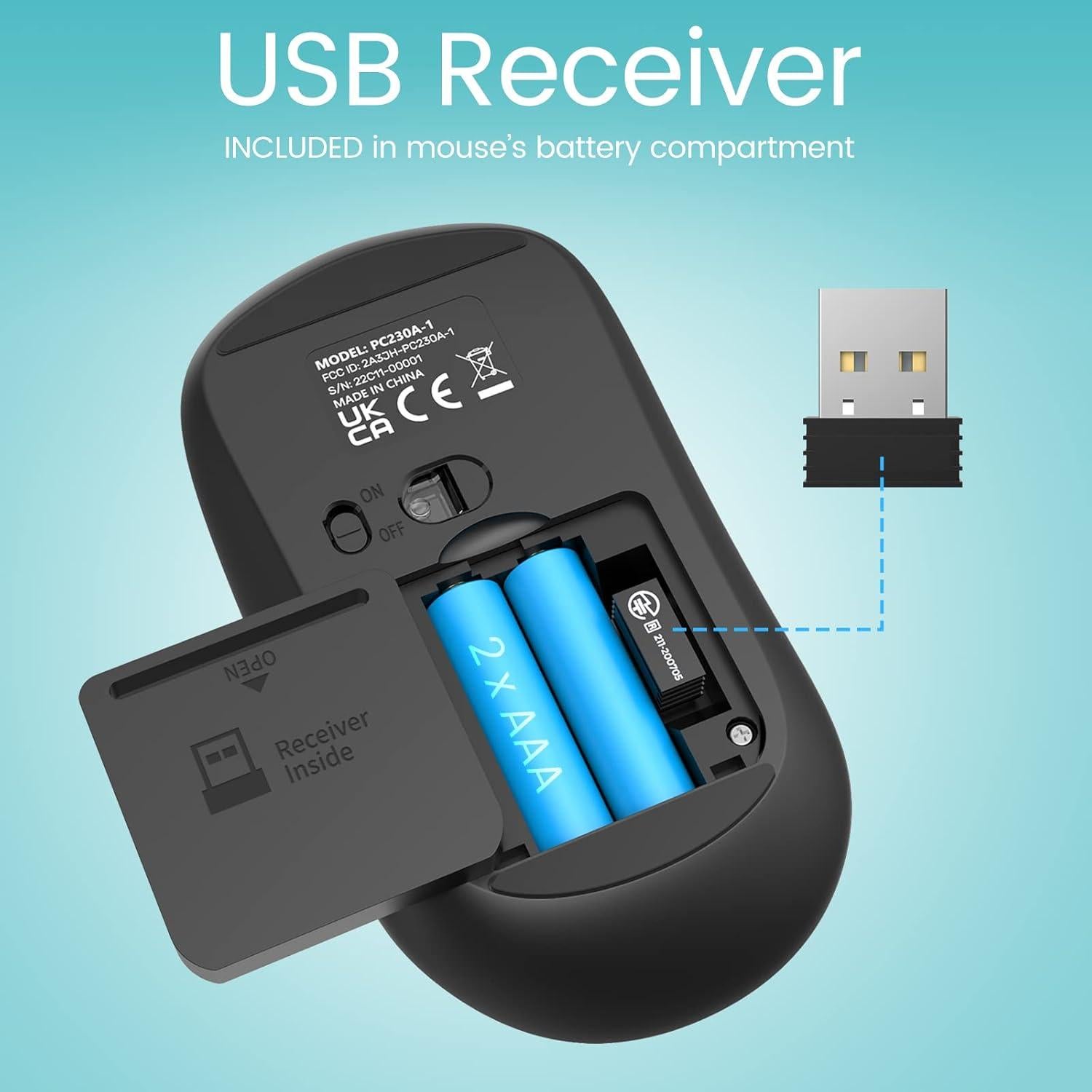 Combo Teclado y Ratón Inalámbricos Lovaky 2.4G Negro