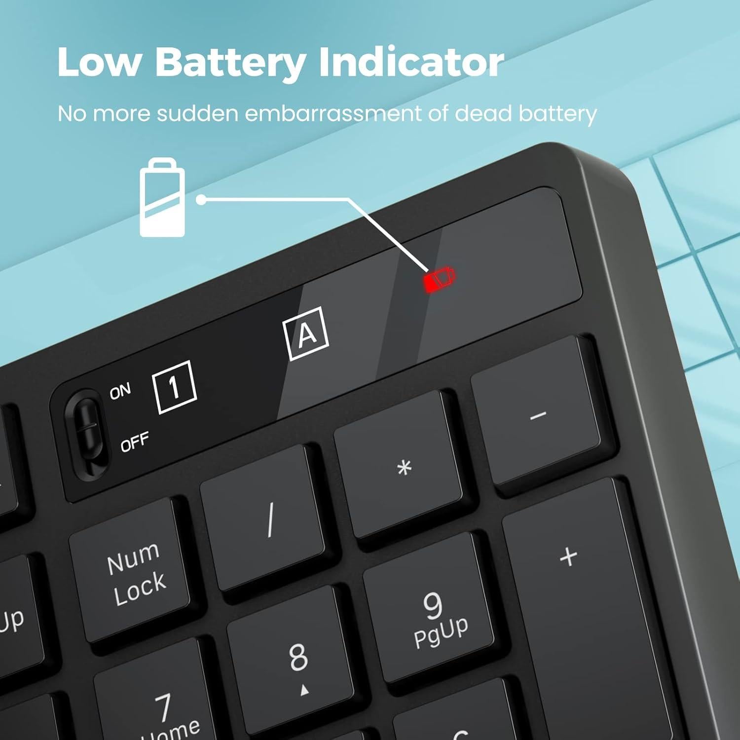 Combo Teclado y Ratón Inalámbricos Lovaky 2.4G Negro