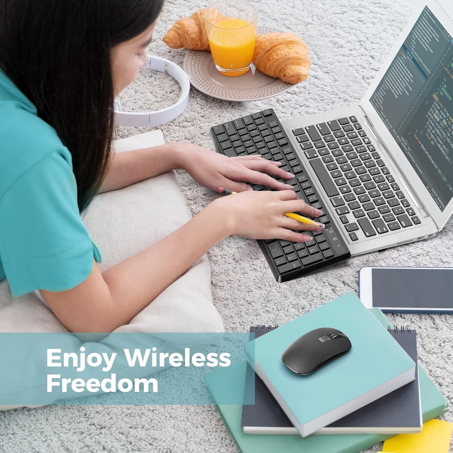 Combo Teclado y Ratón Inalámbricos Lovaky 2.4G Negro