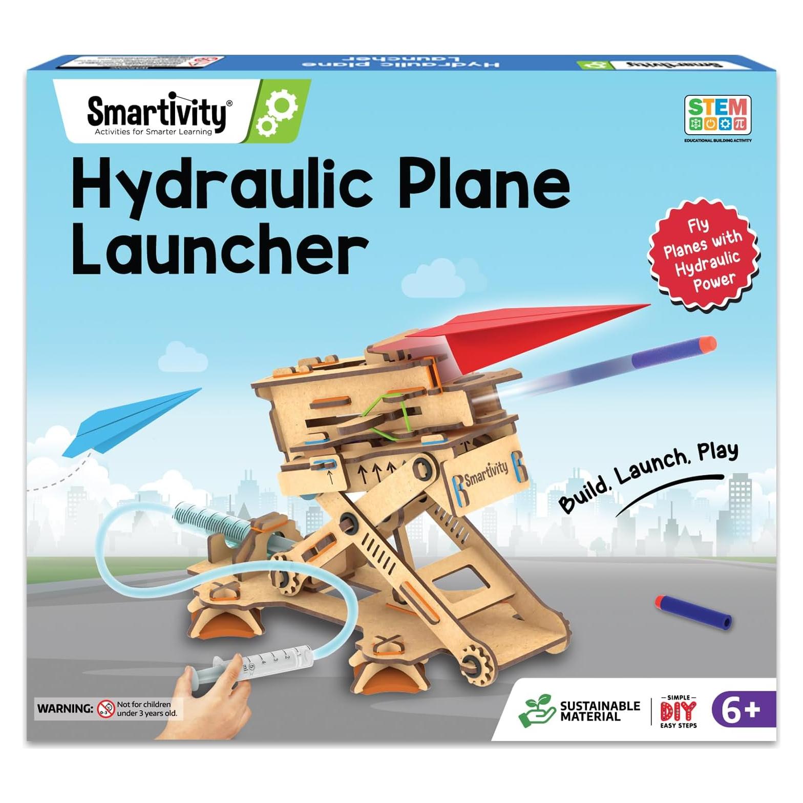 Smartivity Lanzador Hidráulico de Aviones y Dardos 2en1