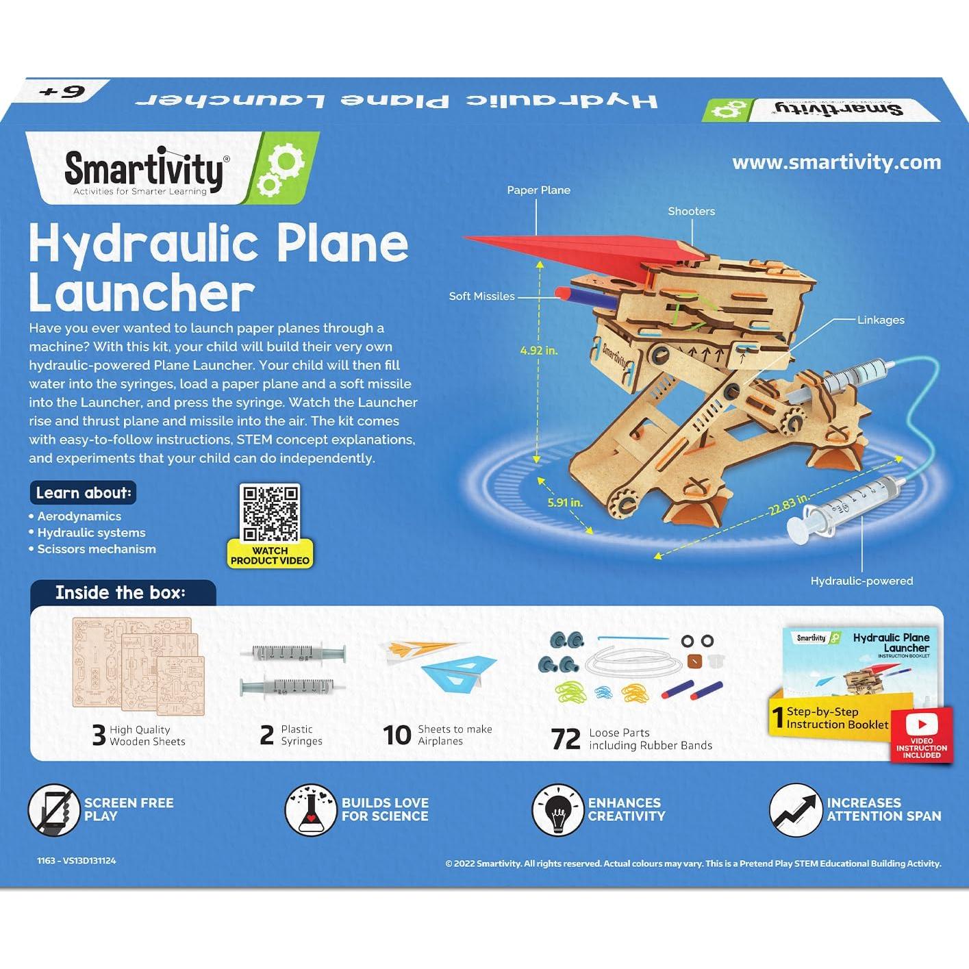 Smartivity Lanzador Hidráulico de Aviones y Dardos 2en1