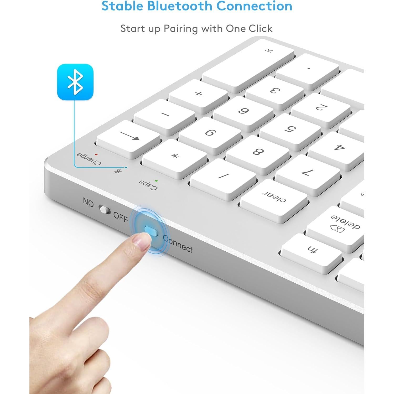 Teclado Bluetooth Inalámbrico Kezhirui para Mac OS QWERTY