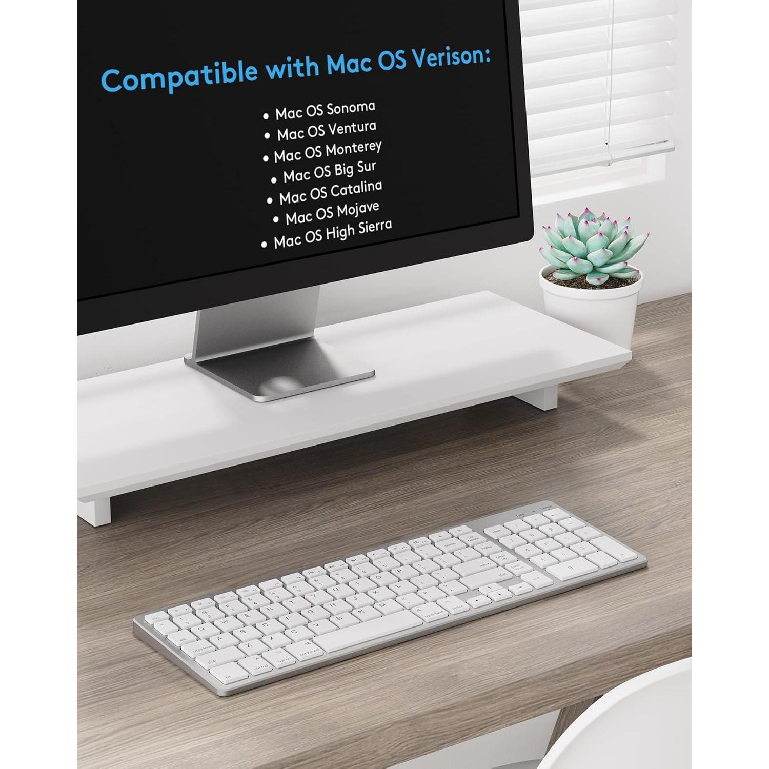 Teclado Bluetooth Inalámbrico Kezhirui para Mac OS QWERTY