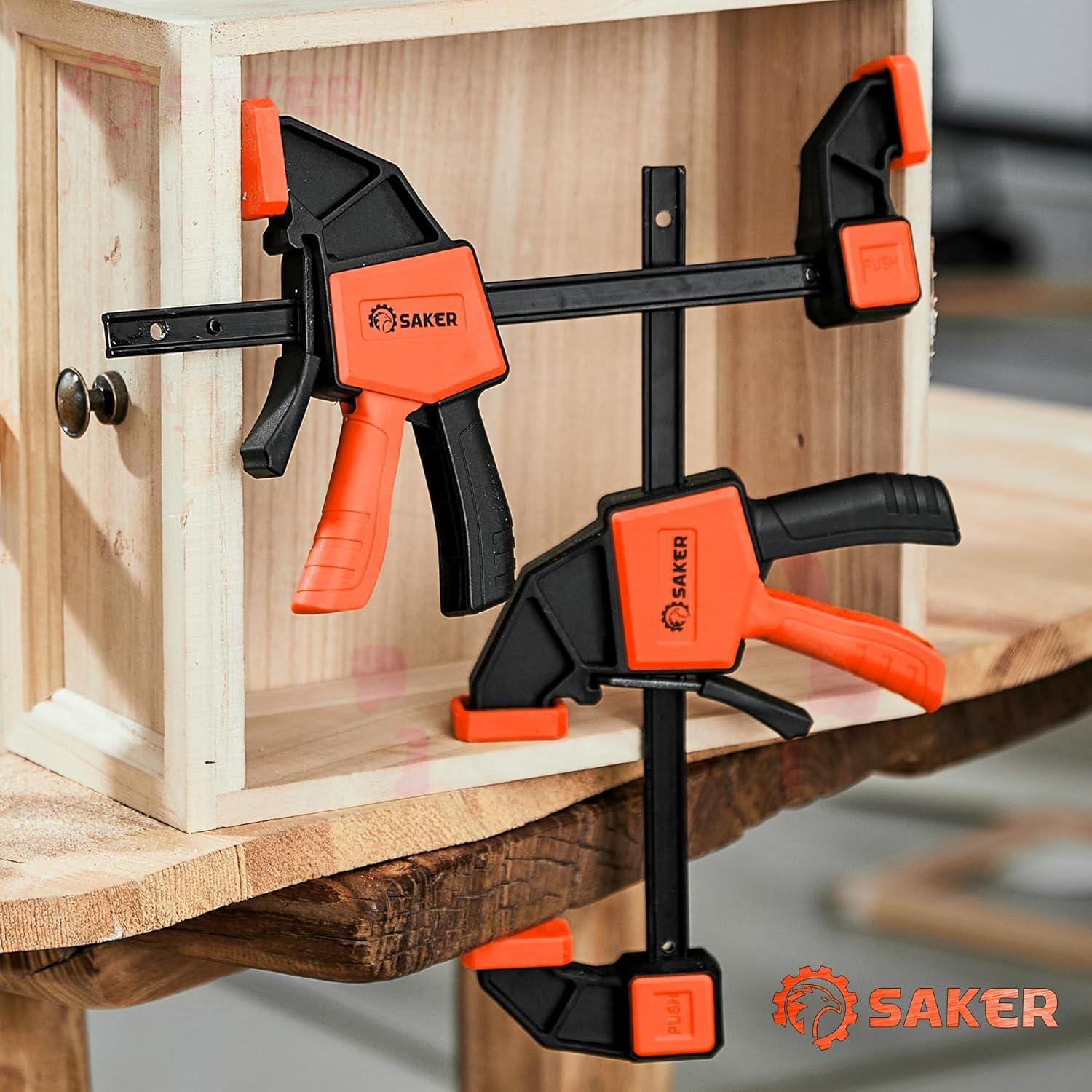 Abrazaderas Saker 6" (15,24 cm) Conjunto de Carpintería