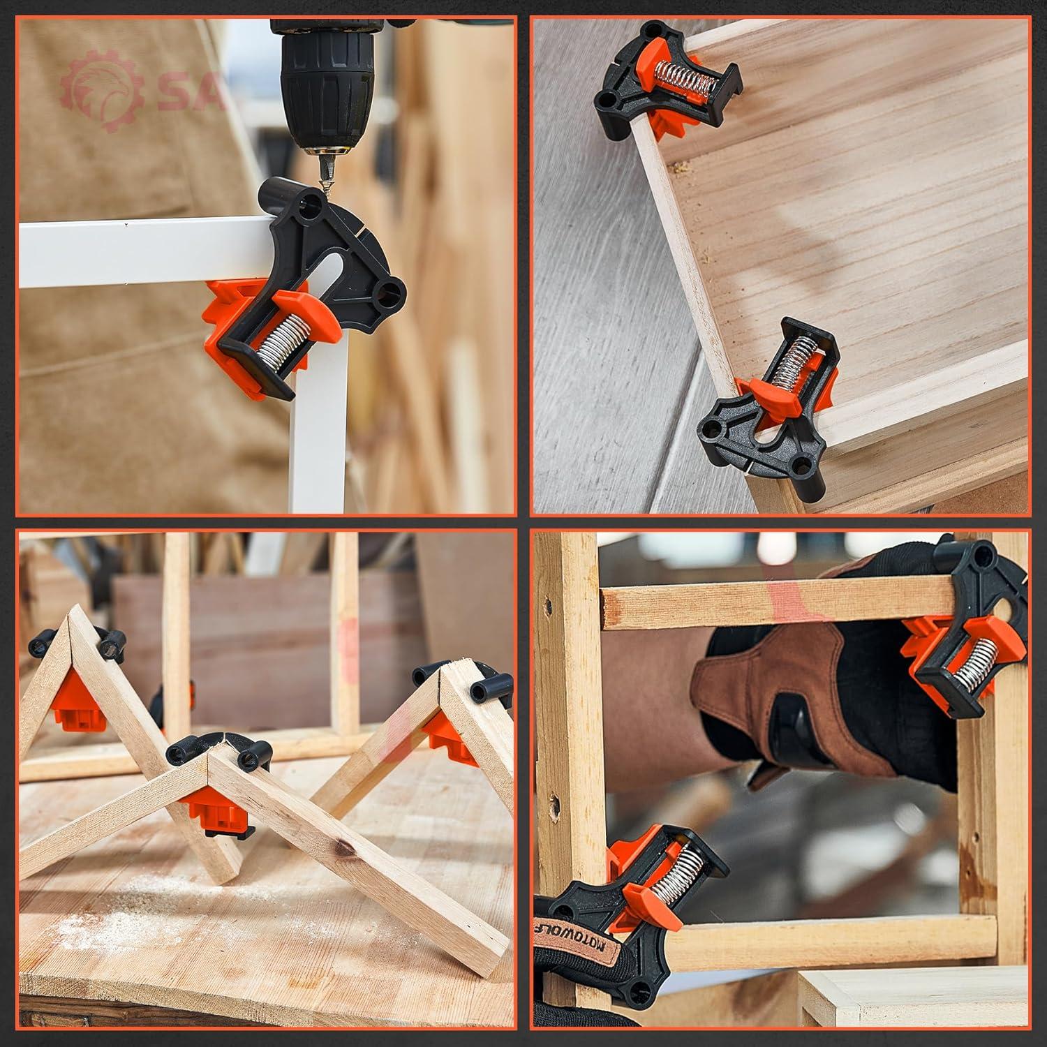 Abrazaderas Saker 6" (15,24 cm) Conjunto de Carpintería