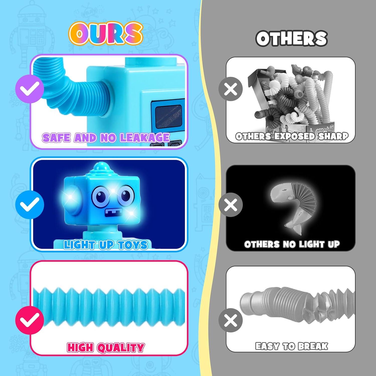 Juguetes Fidget Robot LED Delighkidz para Niños 2-8 Años