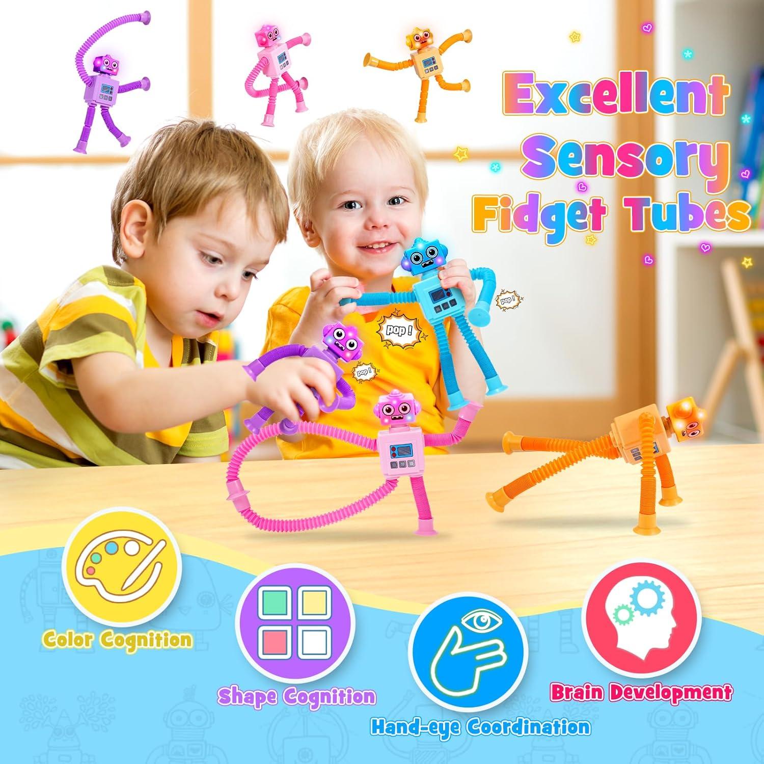 Juguetes Fidget Robot LED Delighkidz para Niños 2-8 Años