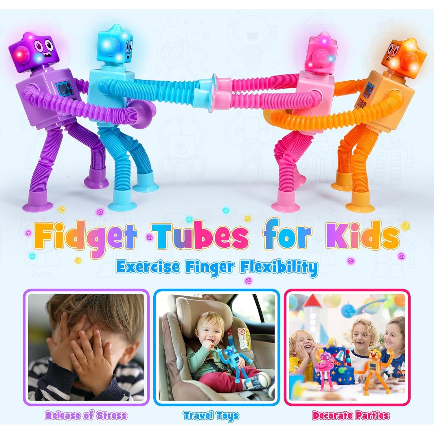 Juguetes Fidget Robot LED Delighkidz para Niños 2-8 Años