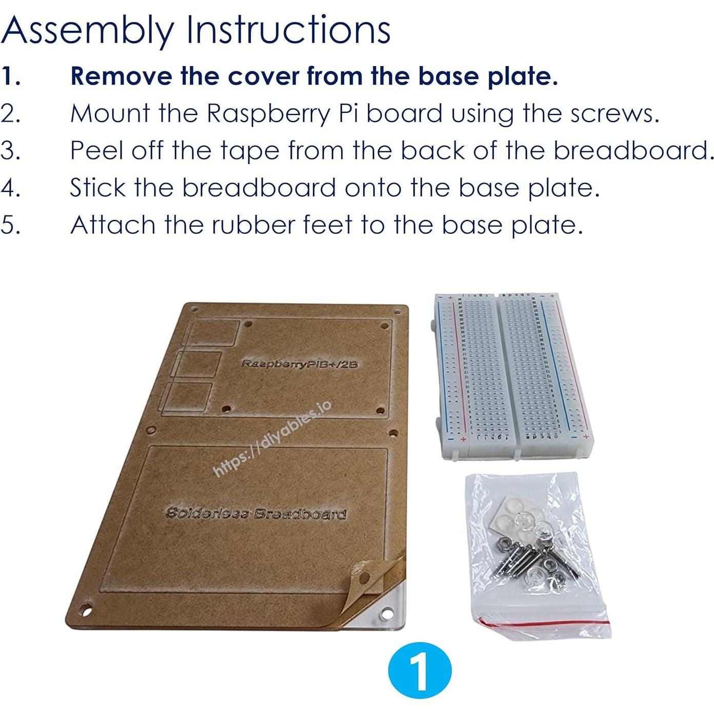 Placa Base DIYables con Breadboard para Raspberry Pi
