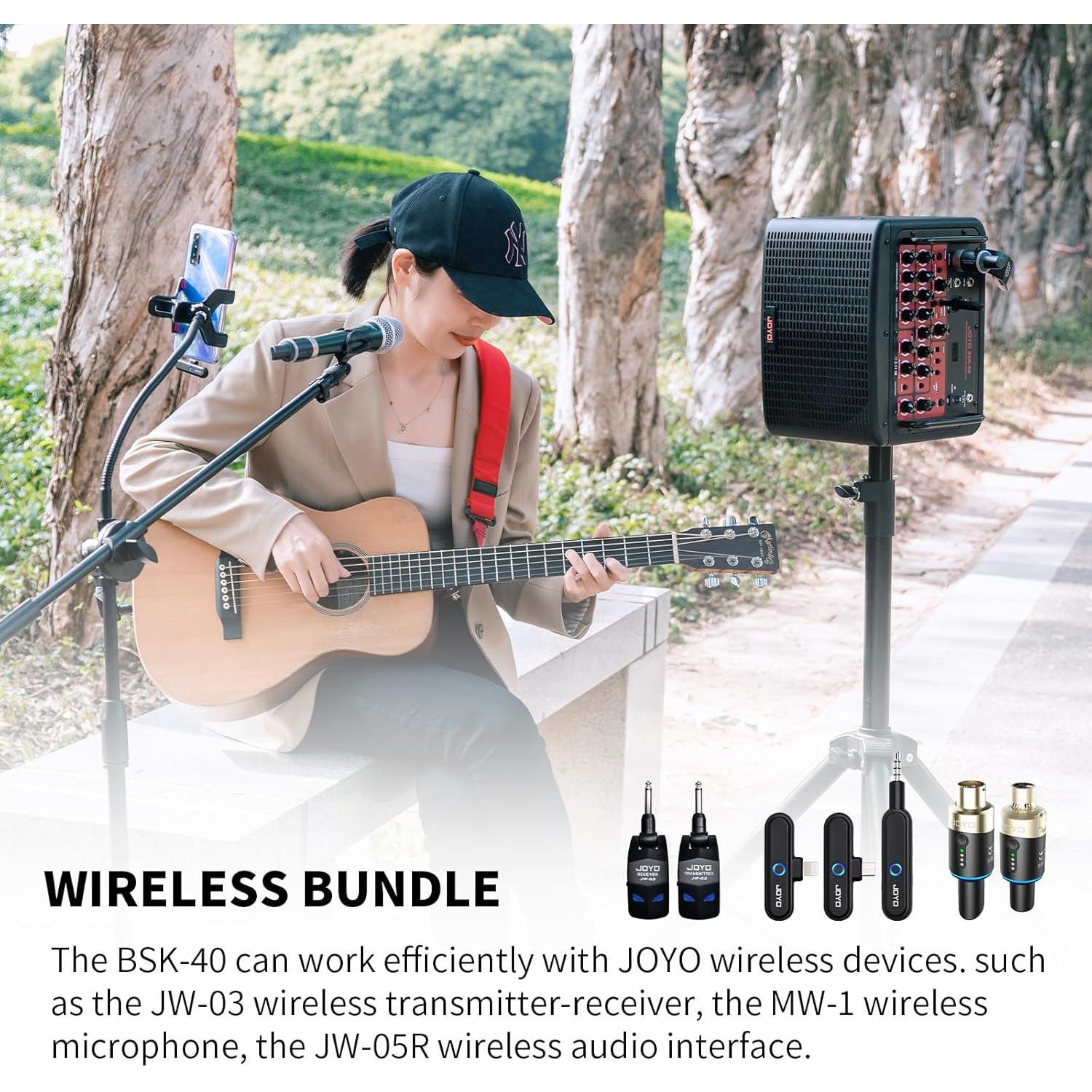 Amplificador Acústico JOYO BSK-40 40W Bluetooth y Efectos