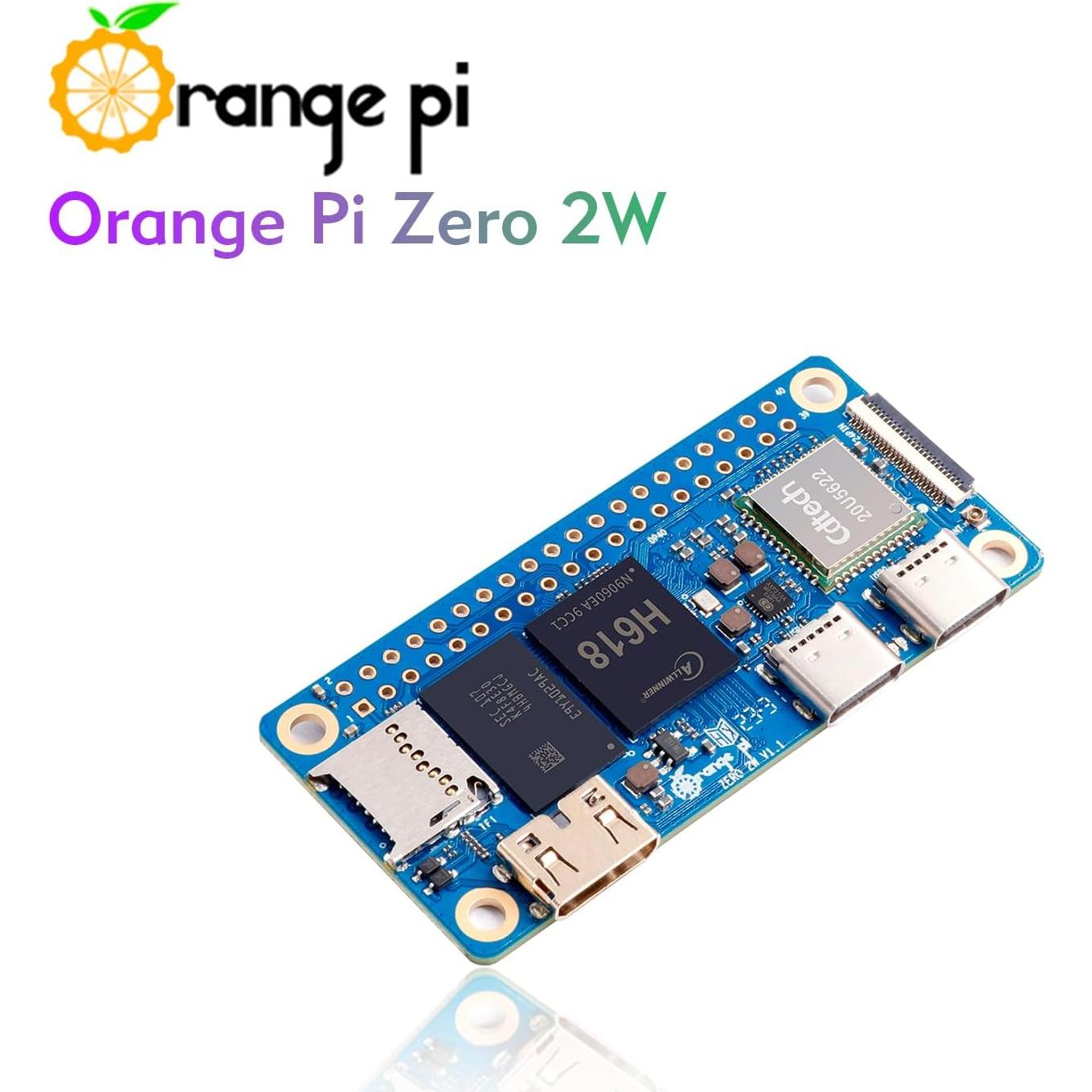Orange Pi Zero 2W 2GB Quad Core 1.5GHz WiFi 5.0 Bluetooth 5.0