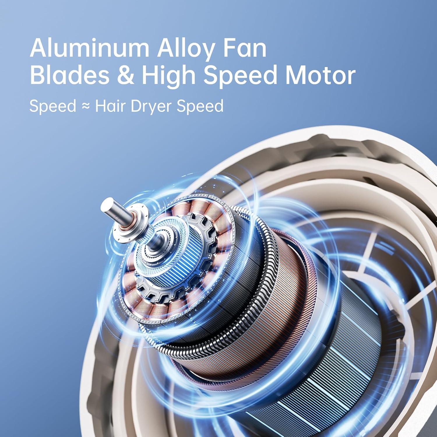 Ventilador Portátil JISULIFE Ultra1 9000mAh 100 Velocidades