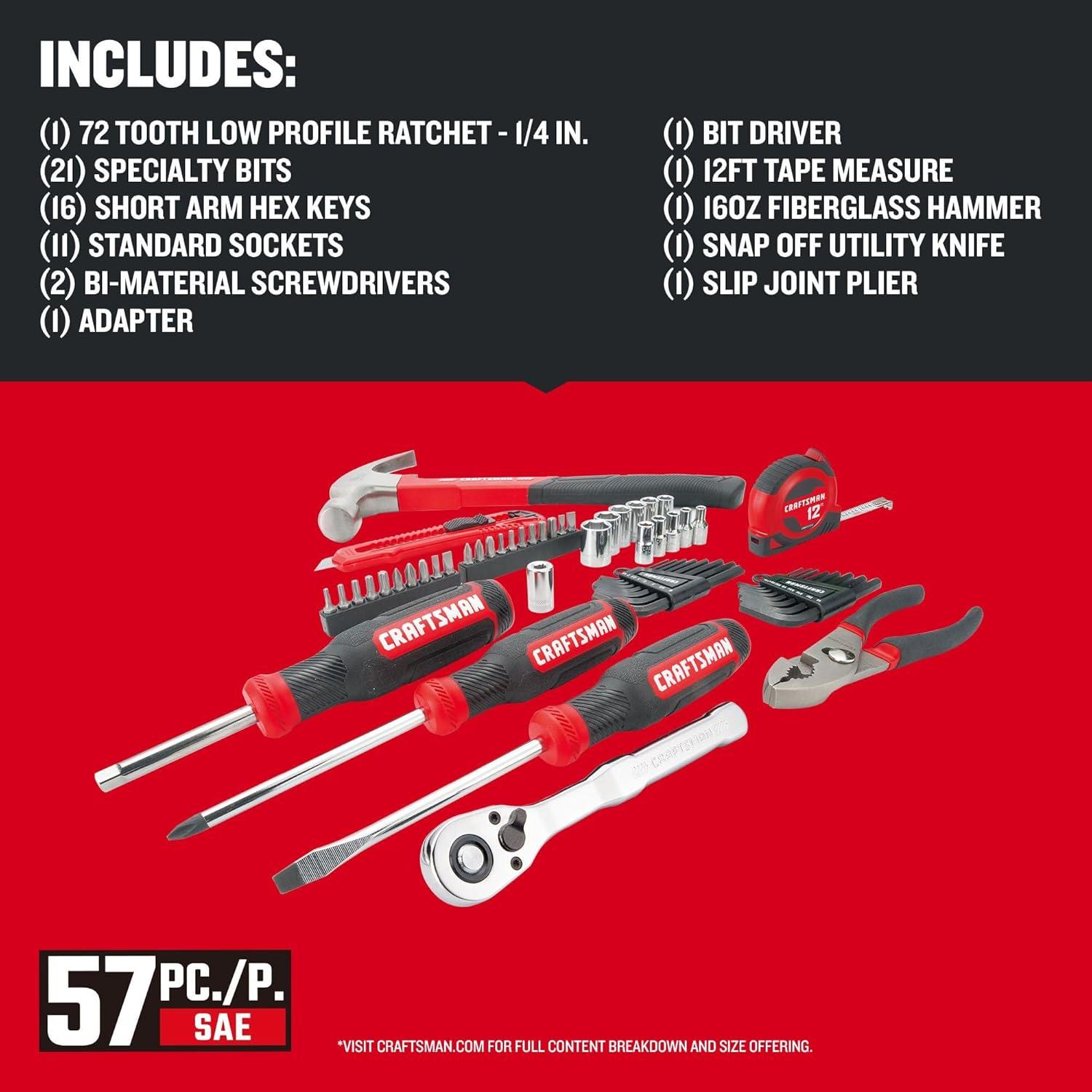 Juego de Herramientas Mecánicas Craftsman 57 Piezas