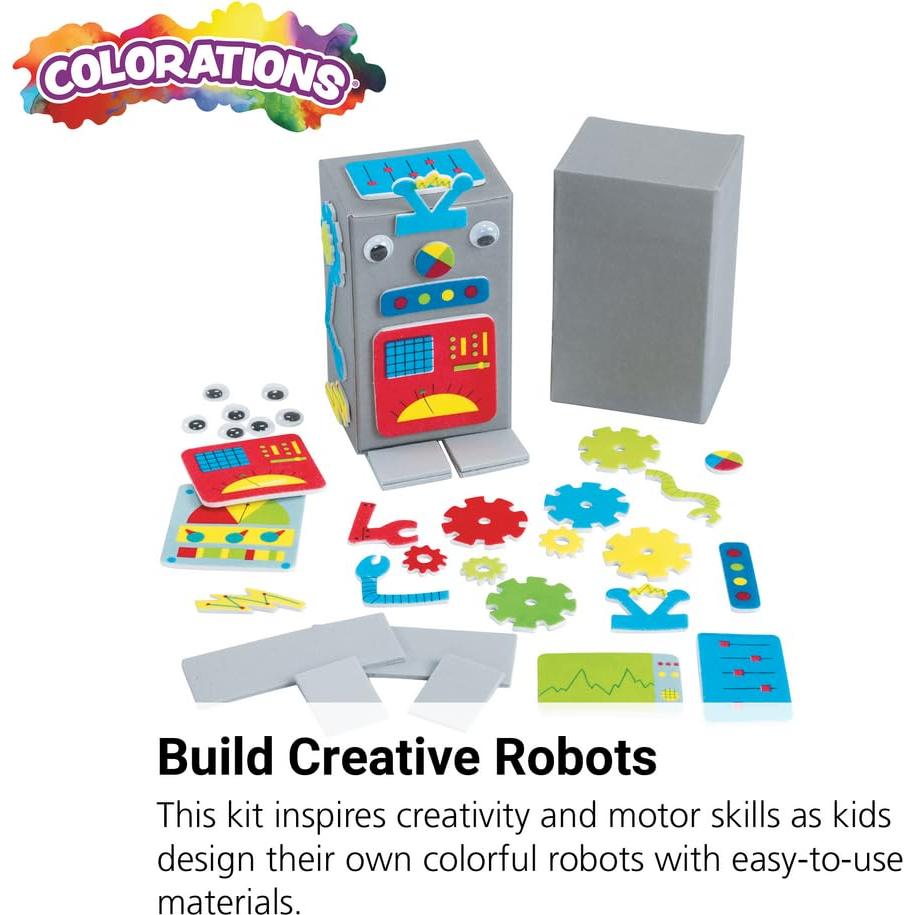 Kit de Manualidades Robot de Espuma Colorations 12 Piezas