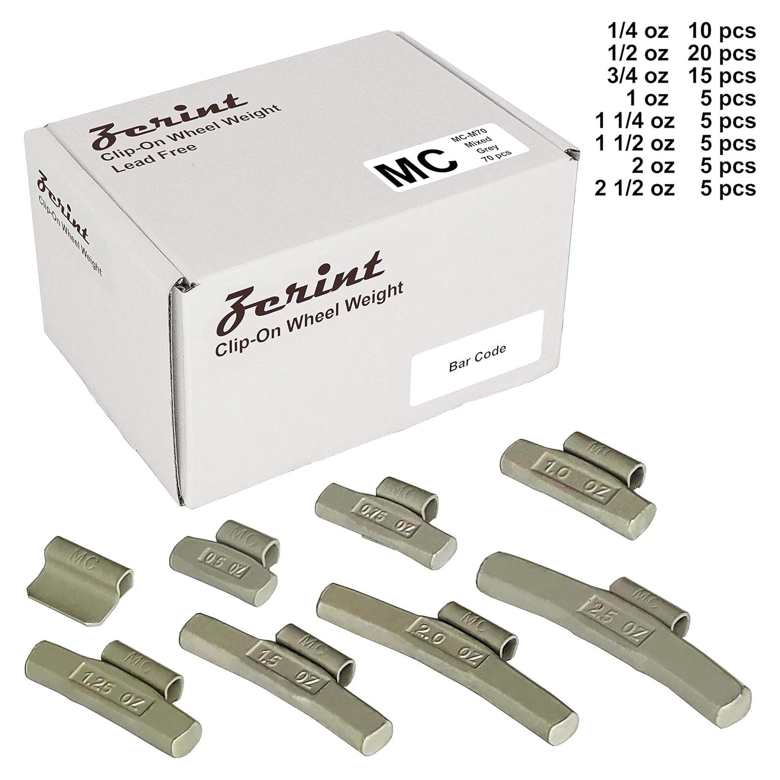 Kit de Pesas de Rueda ZERINT MC-M70 70 piezas Gris