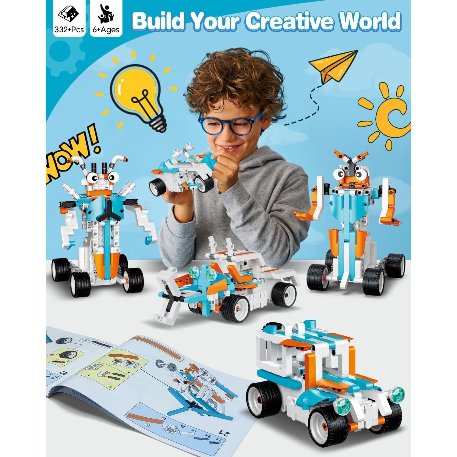 Kit de Construcción de Robots HBUDS 12-en-1 para Niños
