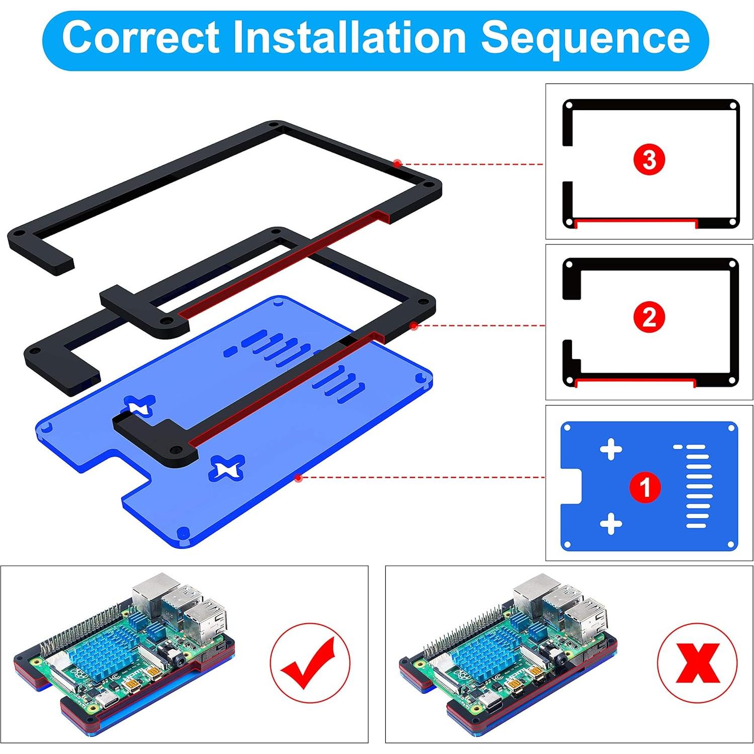 Caja Miuzei para Raspberry Pi 4 con Ventilador y Disipadores