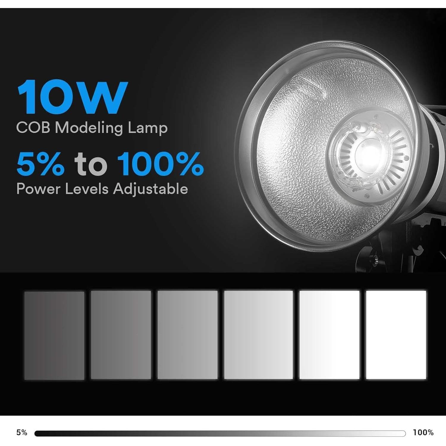 Flash de Estudio Godox SK400II-V 400W Inalámbrico GN65 5700K