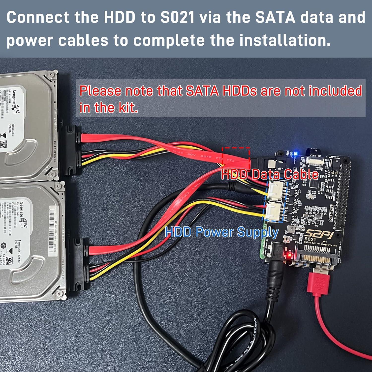 Placa de Expansión GeeekPi S021 SATA 3.0 para Raspberry Pi 5