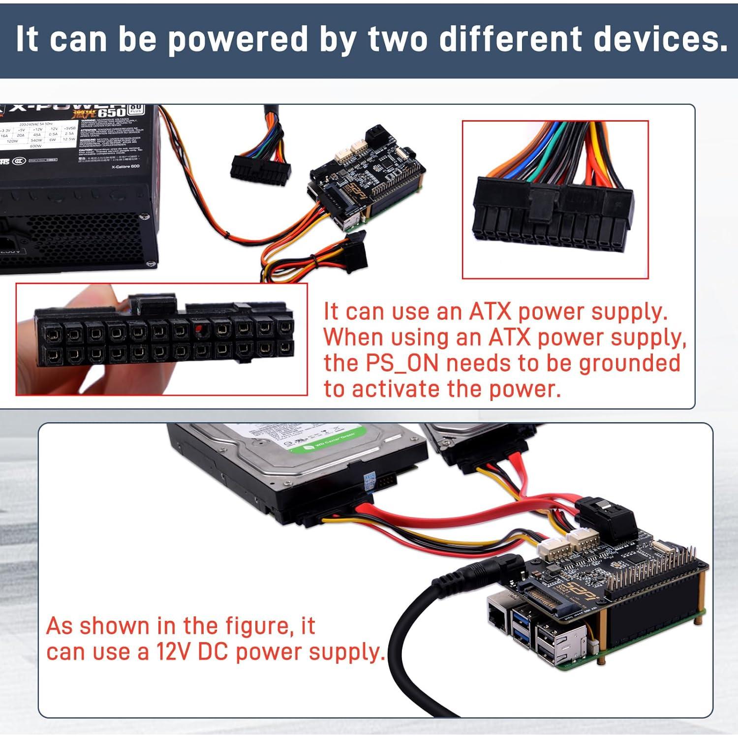 Placa de Expansión GeeekPi S021 SATA 3.0 para Raspberry Pi 5