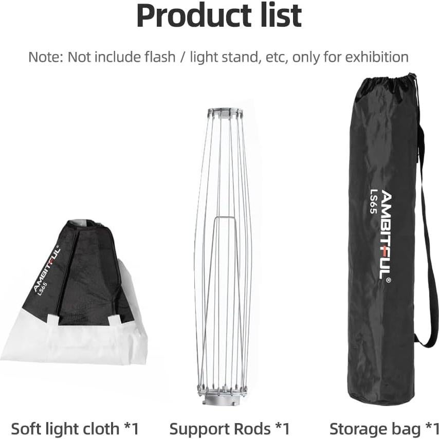 Linterna Softbox AMBITFUL 65 cm Montaje Bowens Luz Suave