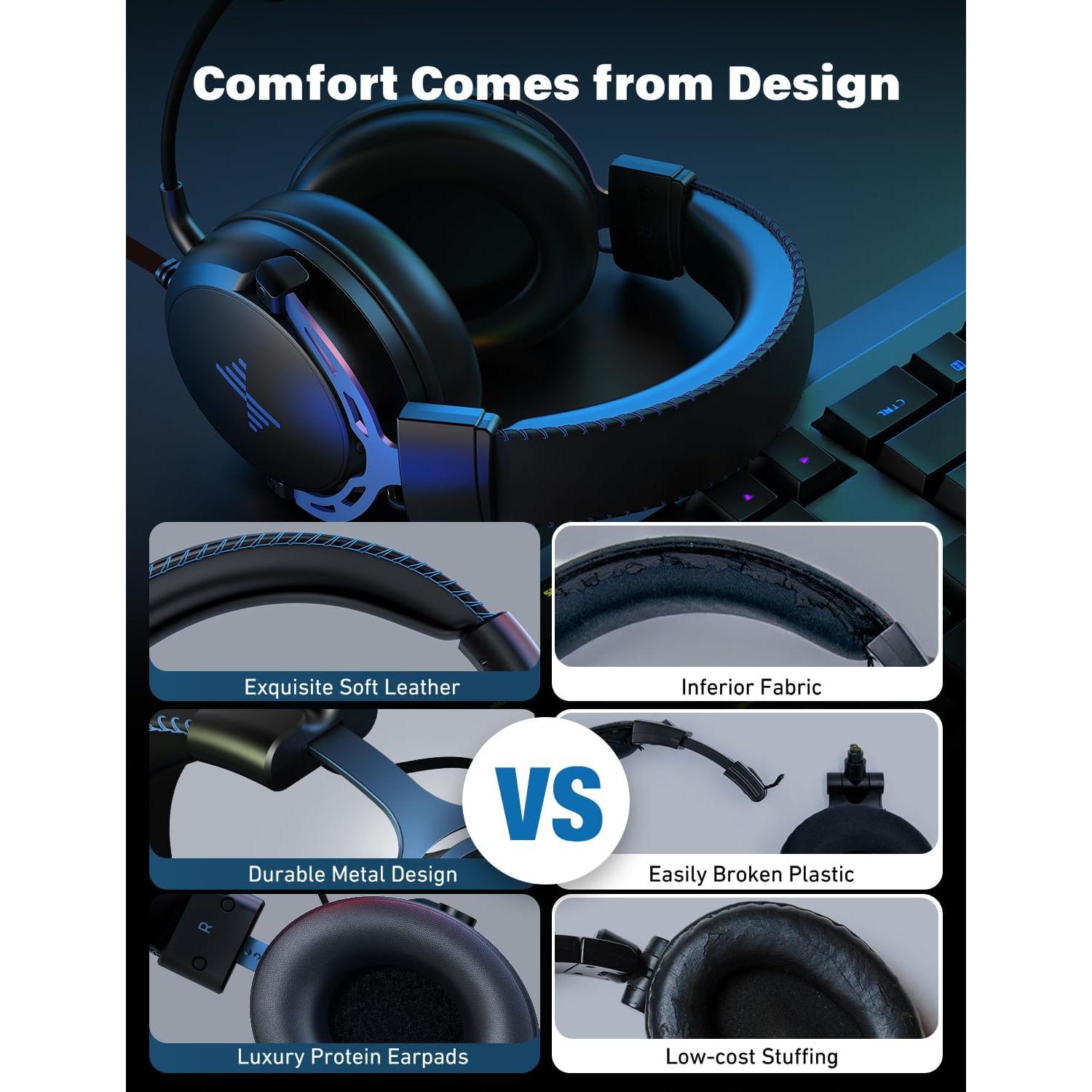 Auriculares Gaming DEEBOX GH100 con Micrófono 3.5mm