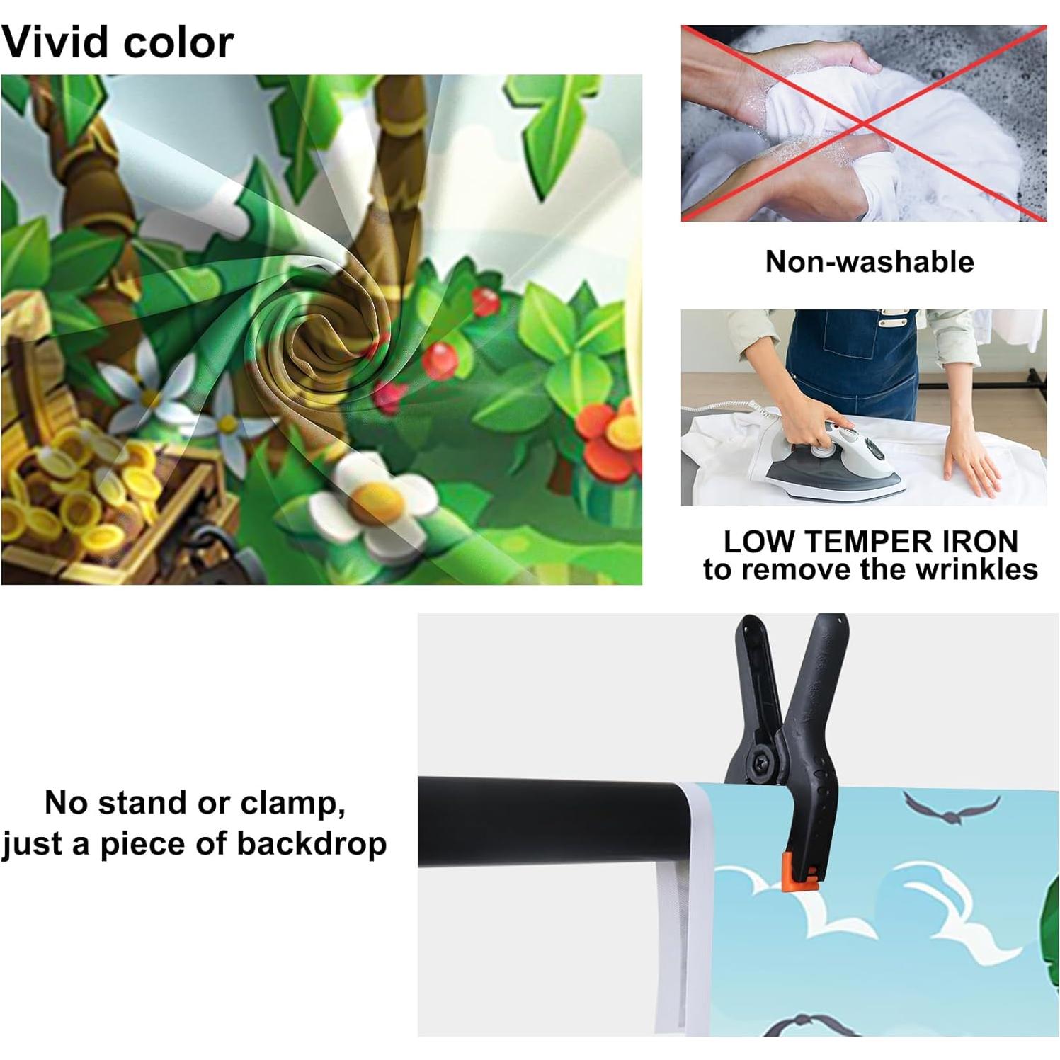 Fondo de Fotografía Baocicco 3x2m Barco Pirata Tropical