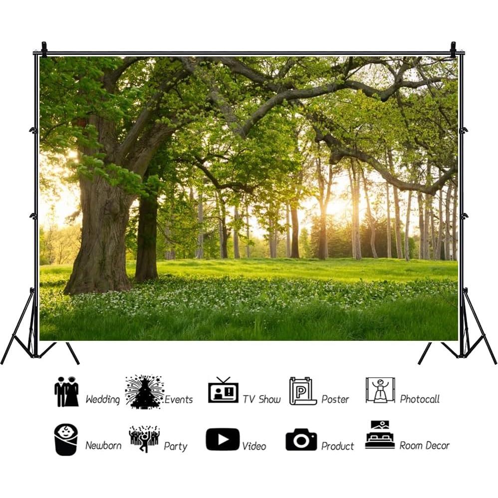 Fondo de Fotografía Vinilo Leowefowa 3x2.2m Naturaleza