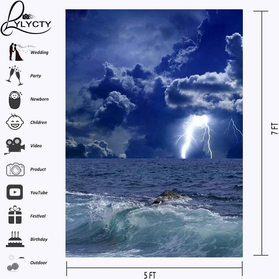 Fondo Fotográfico Vinilo 213x152cm Nubes Tormenta LYLYCTY