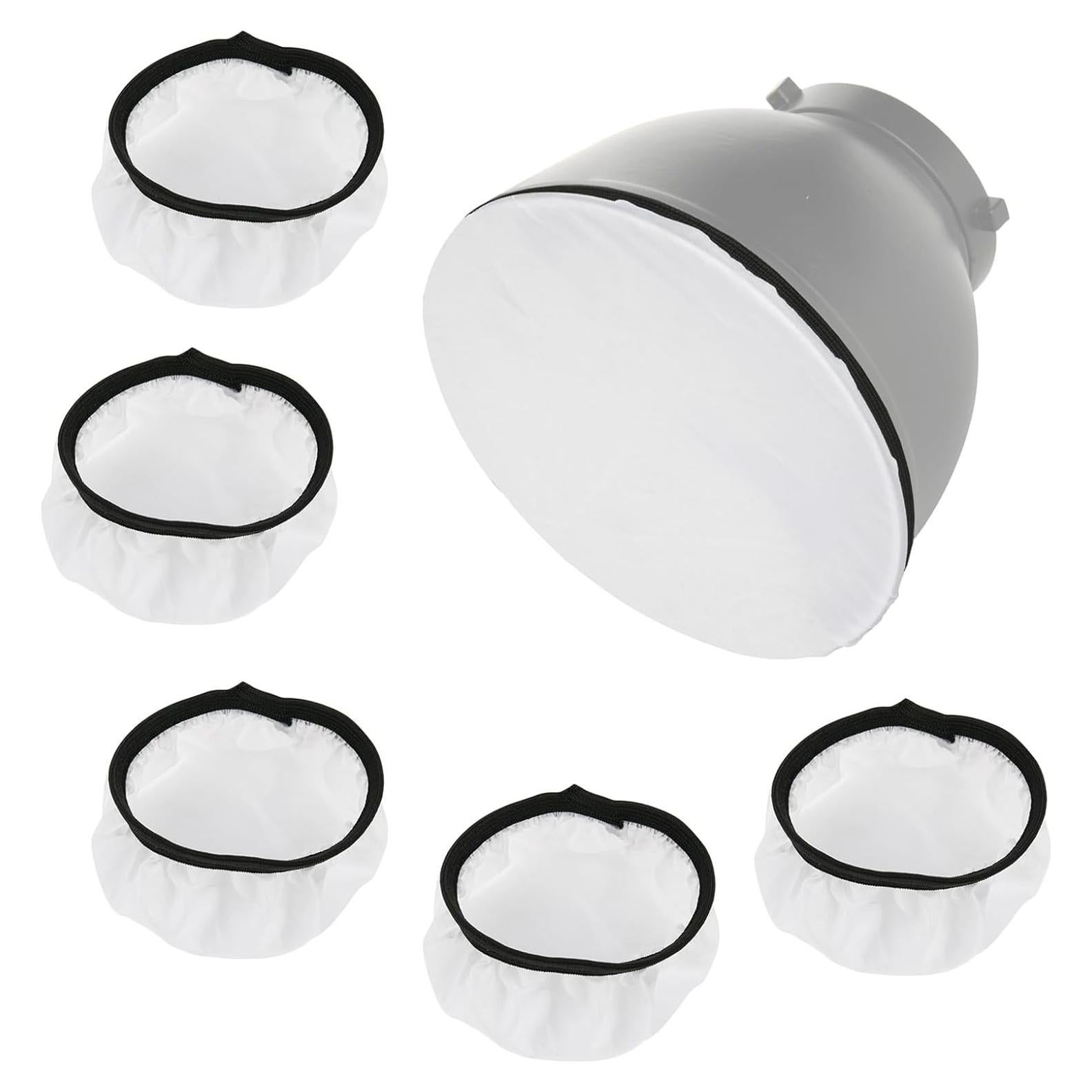 Funda Difusora Reflectora Cosmos 6 Pcs 18cm Blanca para Fotografía