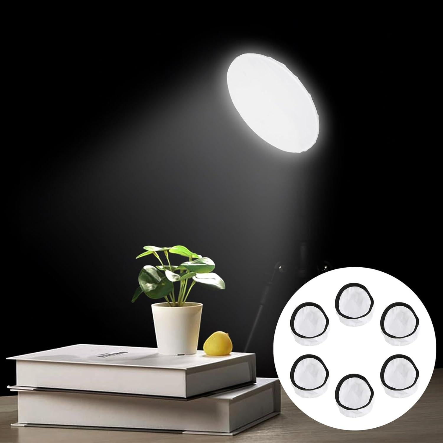 Funda Difusora Reflectora Cosmos 6 Pcs 18cm Blanca para Fotografía