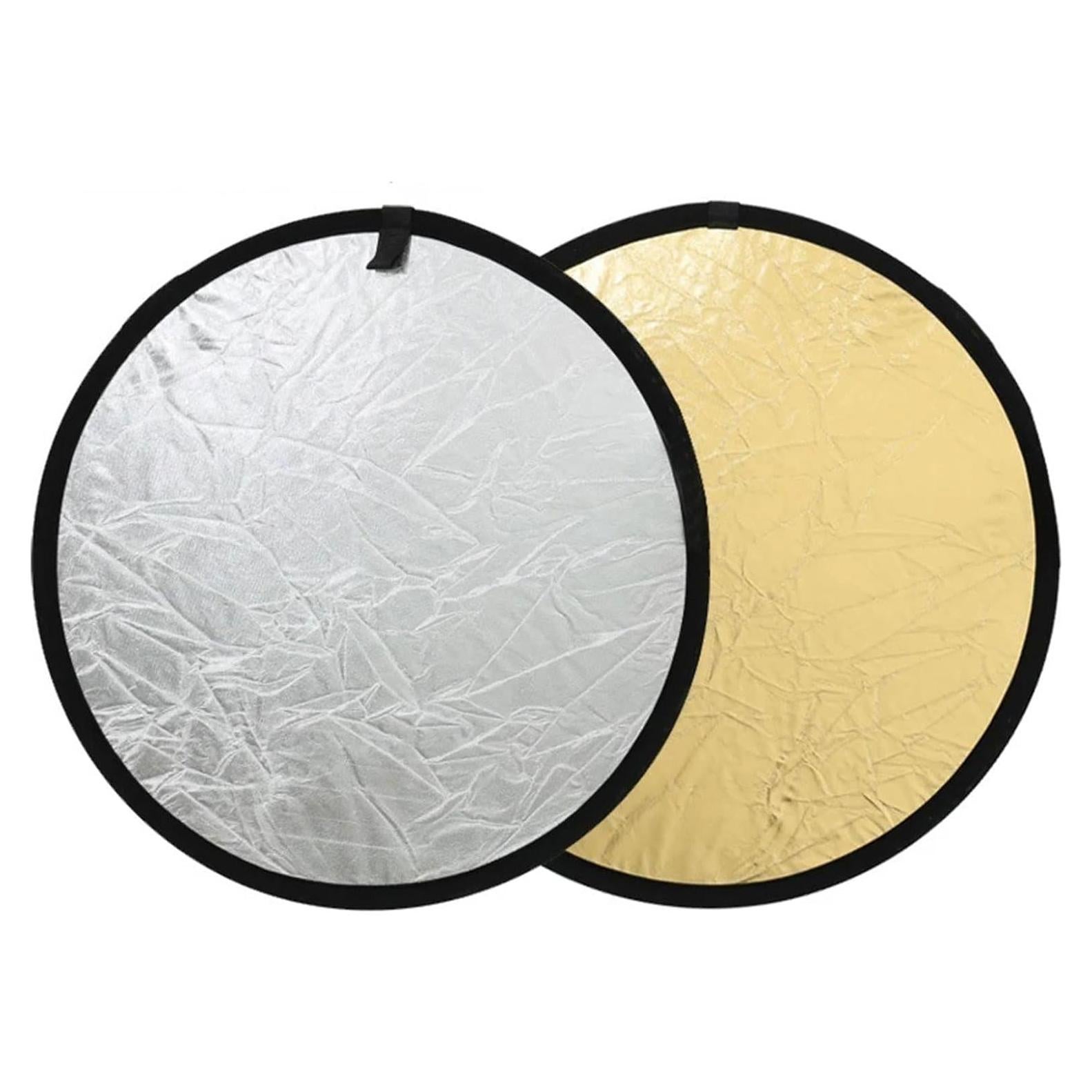 Reflector de Foto 2-en-1 Ylapagne 30cm Plata y Oro Plegable