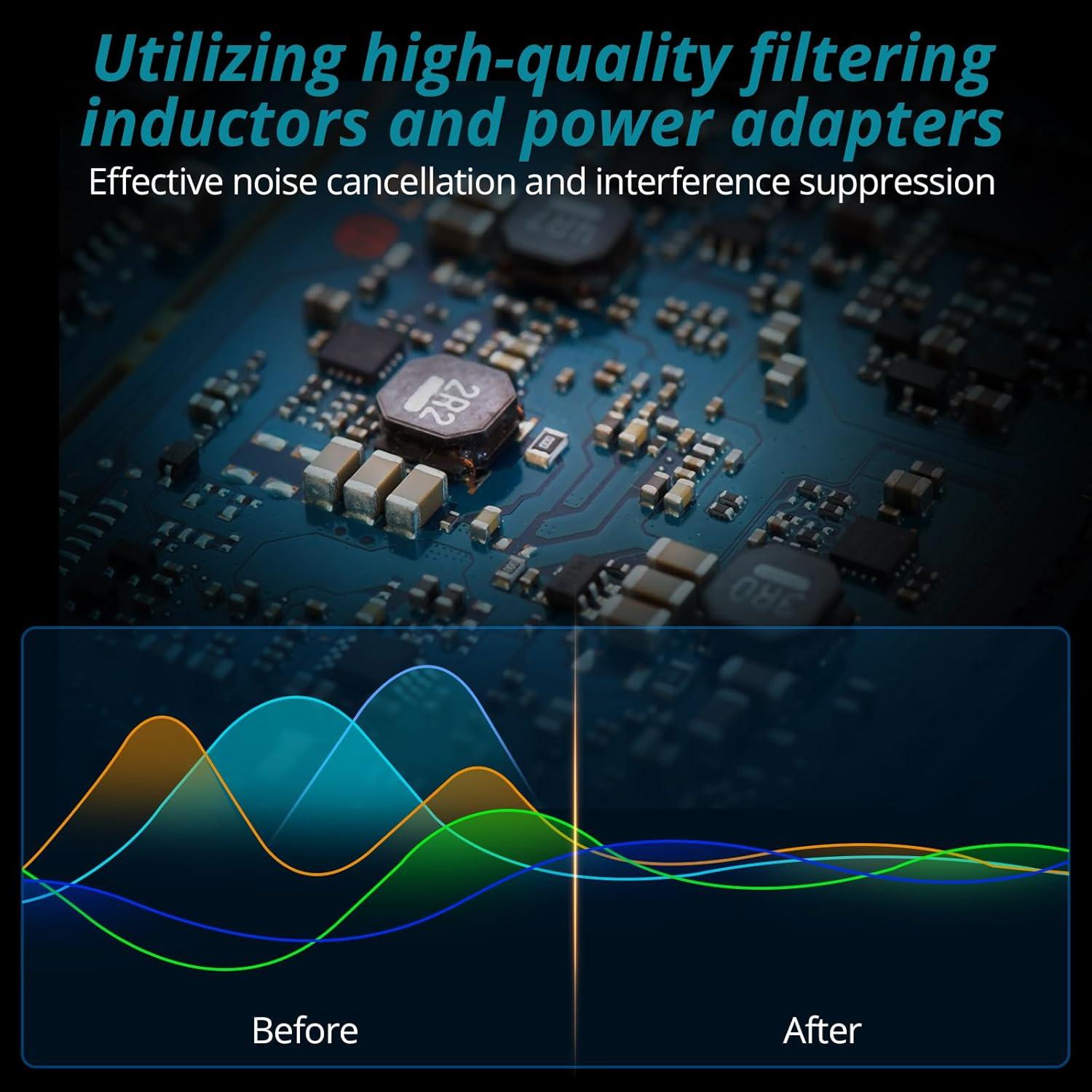 Amplificador de Auriculares YGiTK i4ii 4 Canales con Luz RGB