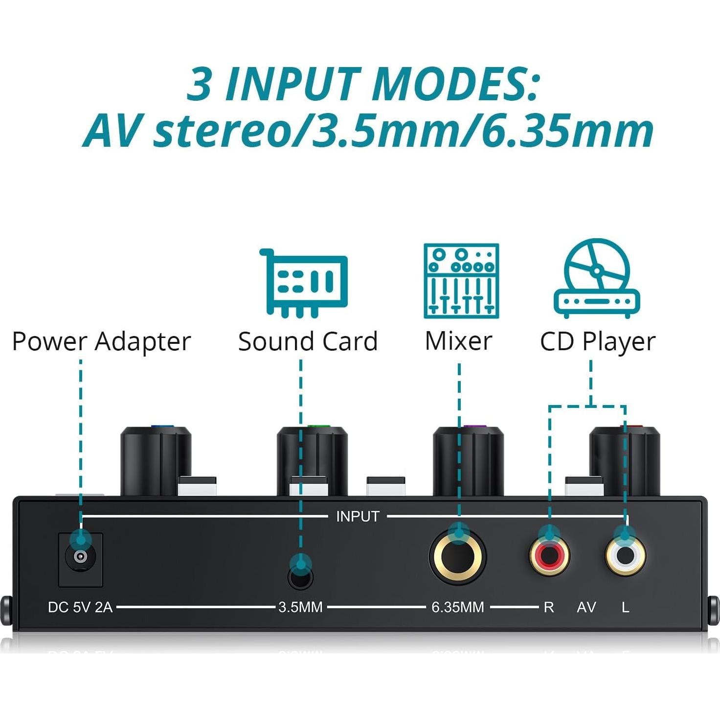 Amplificador de Auriculares YGiTK i4ii 4 Canales con Luz RGB