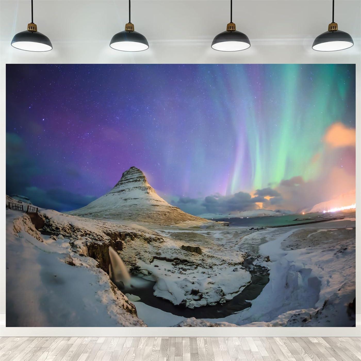 Fondo de Fotografía Fmarui 2.5x1.8m Aurora Boreal