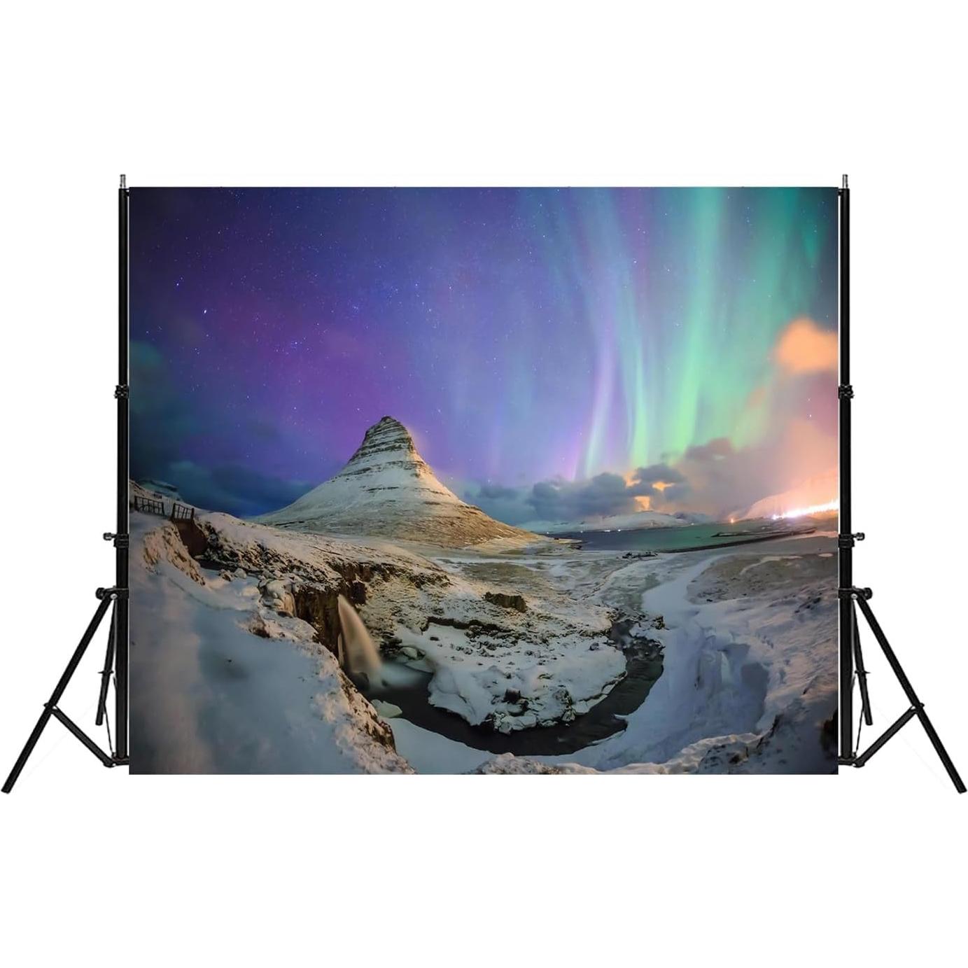 Fondo de Fotografía Fmarui 2.5x1.8m Aurora Boreal