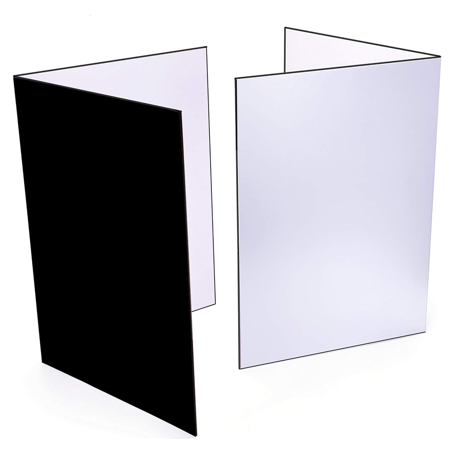 Reflector de Luz 3 en 1 Cartón A4 Plegable - Negro, Plata, Blanco