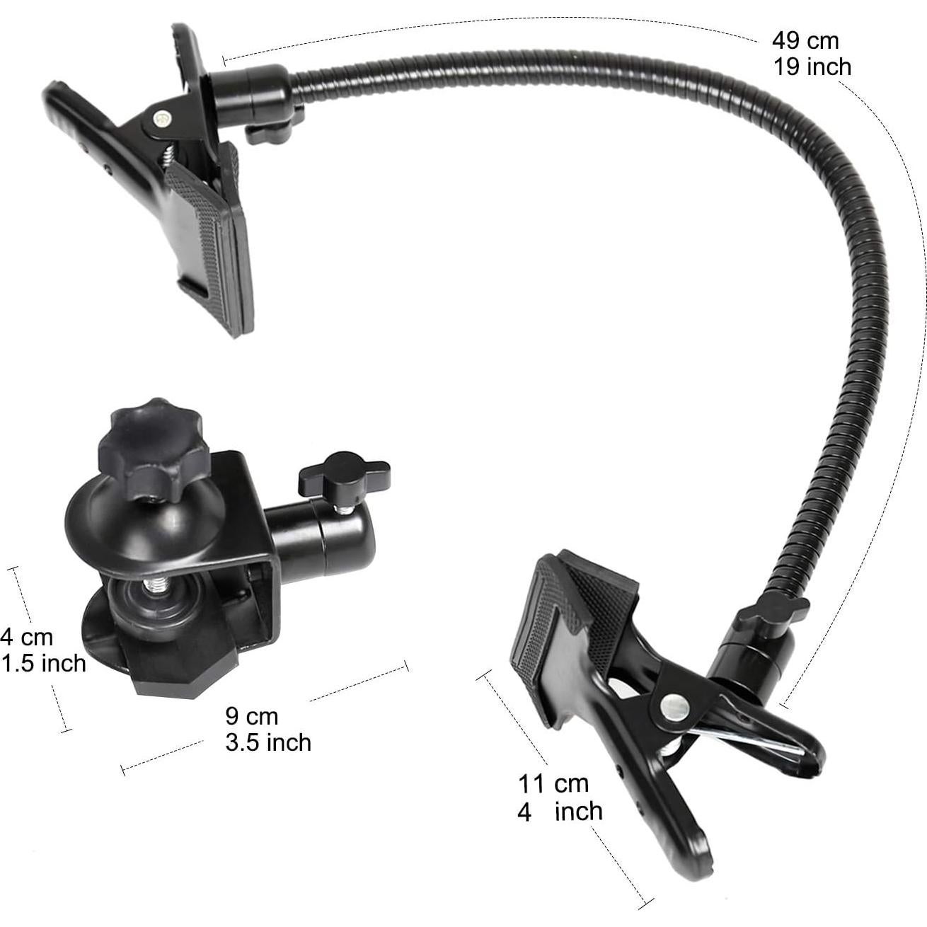 Soporte de Luz Fotográfico Konseen con Abrazadera Pesada y Gooseneck